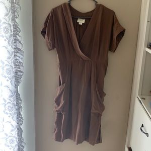 Anthropologie Maeve 100% Silk Dusty Rose Size 10